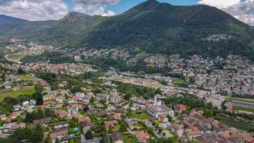 Dronenaufnahme aus dem Val Colla (2021).