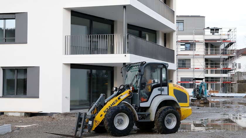 Bau neuer Eigentumswohnungen im Kanton Aargau.