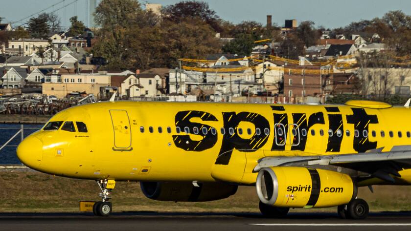 Ein Airbus A320 von der Billigfluglinie Spirit Airlines auf dem US-Flughafen «LaGuardia» in New York.