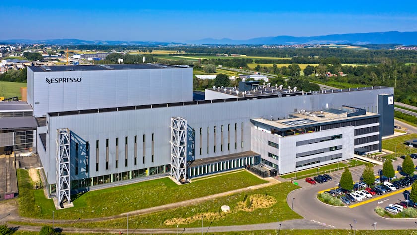 Nestlé-Fabrik für Nespresso-Kaffeekapseln in Avenches VD.