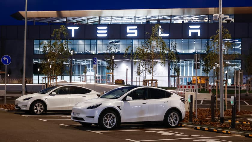 Die Tesla Gigafactory in Grünheide bei Berlin (2023).