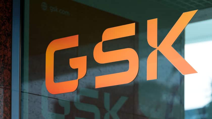 Das Logo des britischen Pharmakonzerns GSK.
