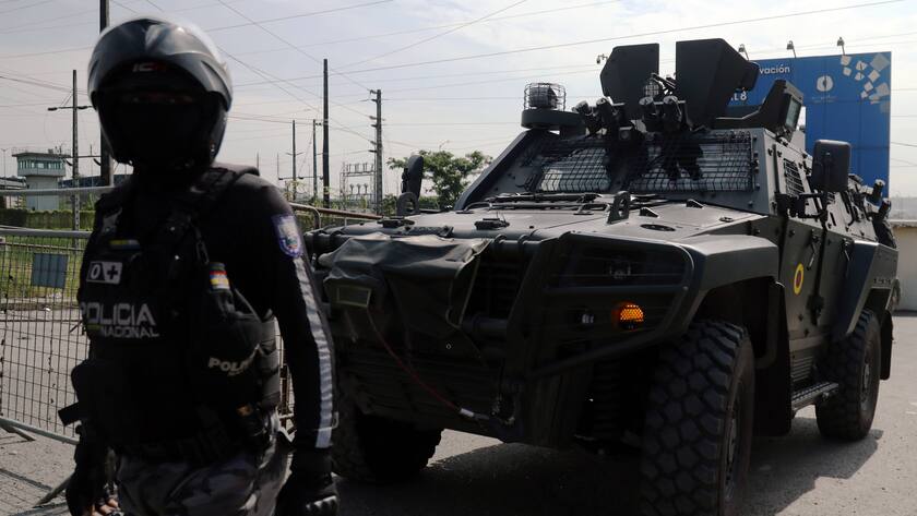 Die ecuadorianische Polizei in der Hauptstadt Quito.