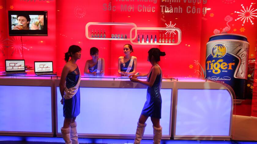Werbeevent für die Heineken-Biermarke Tiger in Vietnam.
