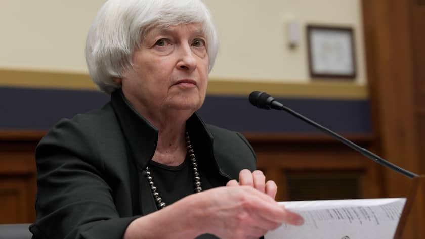 US-Finanzministerin Janet Yellen im Capitol im Washington, DC.