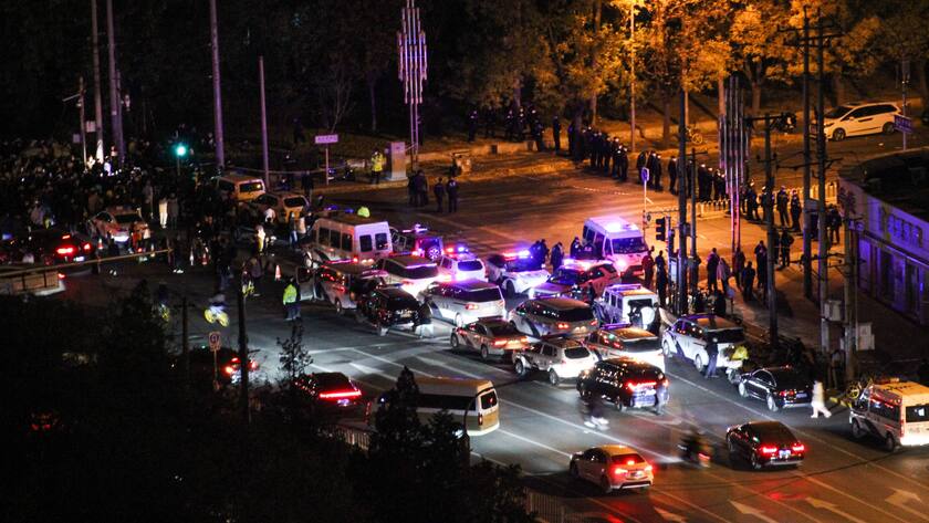 Anti-Lockdown-Demonstration in Beijing, Foto vom 28. November 2022.