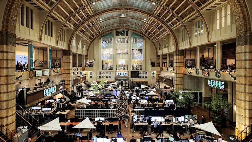 Der Handelsraum der Börse in Amsterdam (2025).