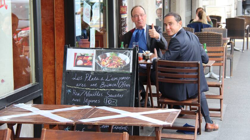 Restaurantbesucher in Genf, 11. Mai 2020.