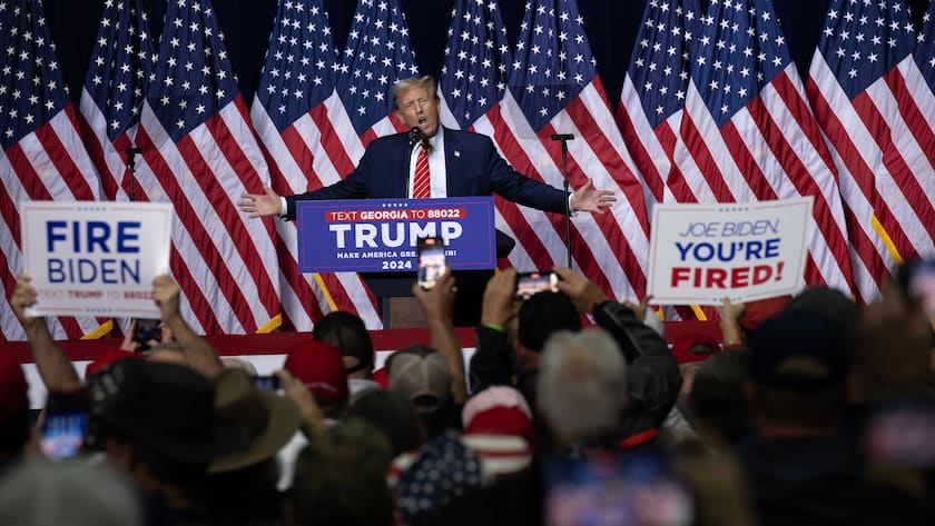 Donald Trump in Georgia am 9. März 2024.