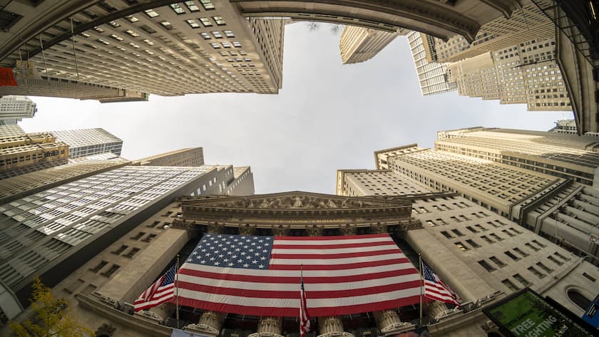 Umreiht von Hochhäusern grosser Finanzfirmen: Die Börse in New York.