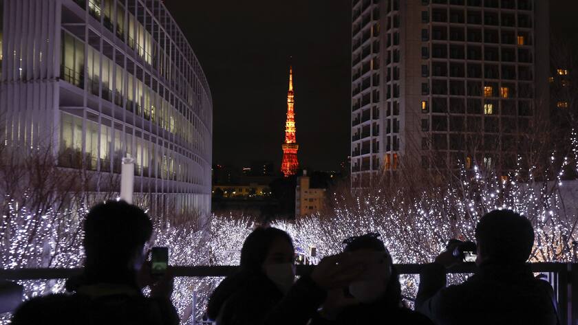 Weihnachtsdekorationen in Tokio.