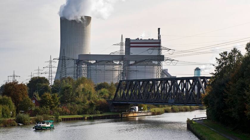 Kohlekraftwerk Trianel in Lünen im Ruhrgebiet, Deutschland