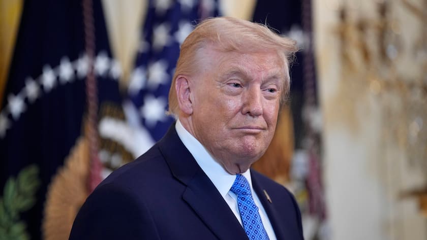 US-Präsident Donald Trump nimmt an einem Chanukka-Empfang im Weissen Haus teil (USA, Dezember, 2025).