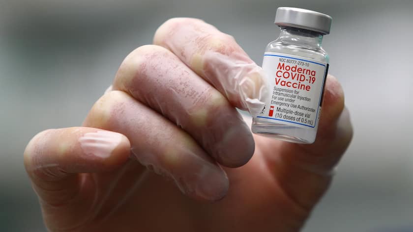 Impfampulle von Moderna.