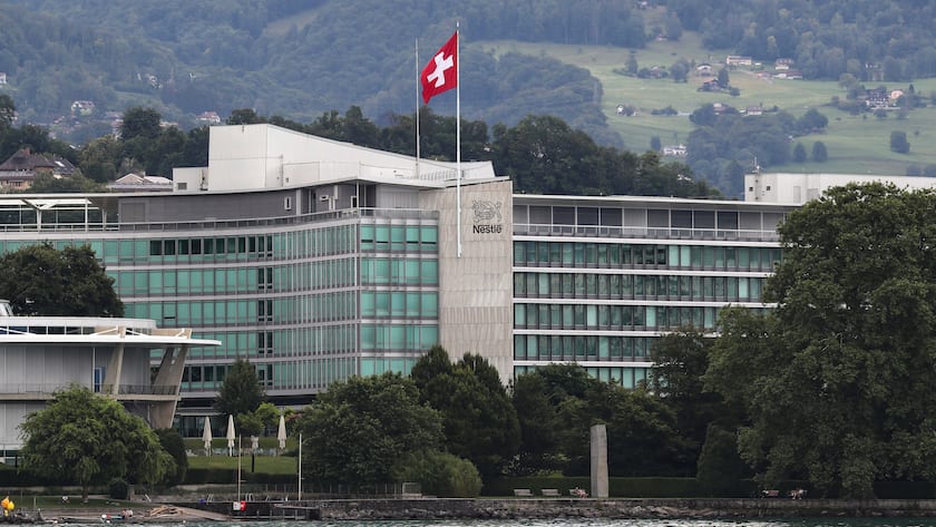 Der Nestlé-Hauptsitz in Vevey (21. Juli 2024).