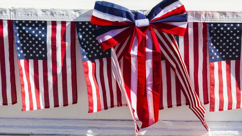 Nationalfeiertag in den USA am 4. Juli: Es ist Zeit für Flaggenschmuck.