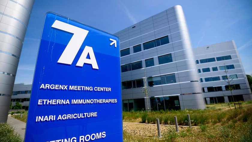 Sitz des Biotech-Unternehmens Argenx in Gent, Belgien (Juni 2020).