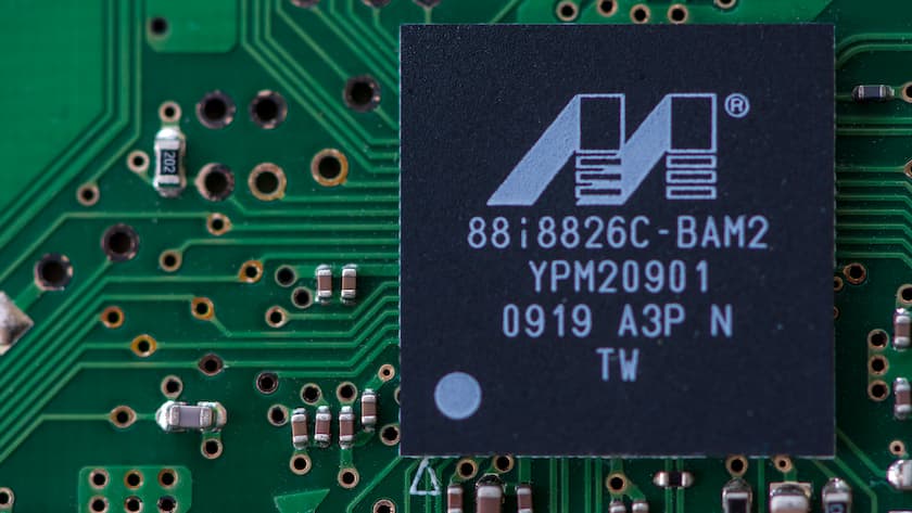 Ein Halbleiterchip des US-Technologiekonzerns Marvell.