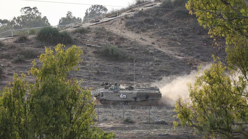 Israelischer Panzer im Norden des Gazastreifens Anfang November 2023.