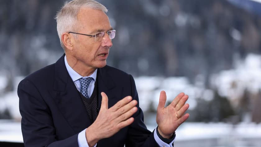 Axel Lehmann, Verwaltungsratspräsident der Credit Suisse am WEF in Davos (2023).