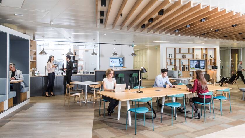 Coworking-Arbeitsplätze von IWG in London.