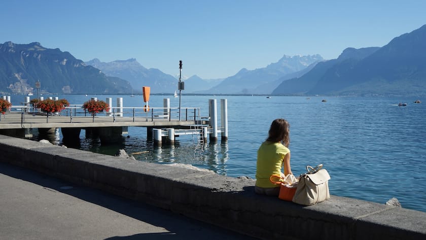 Der Genferssee bei Vevey.