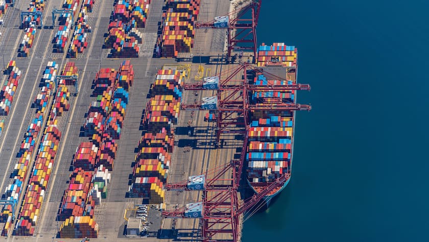 Der Hafen von Los Angeles, Oktober 2021.