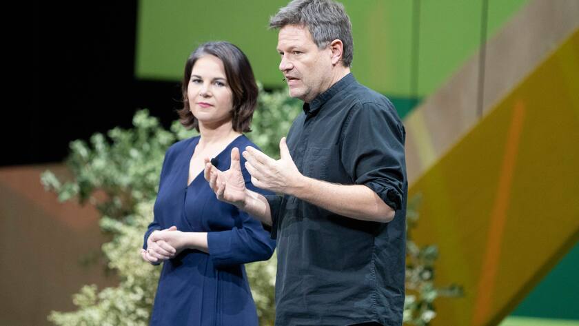 Die deutsche Aussenministerin Annalena Baerbock und der Wirtschaftsminister Robert Habeck.