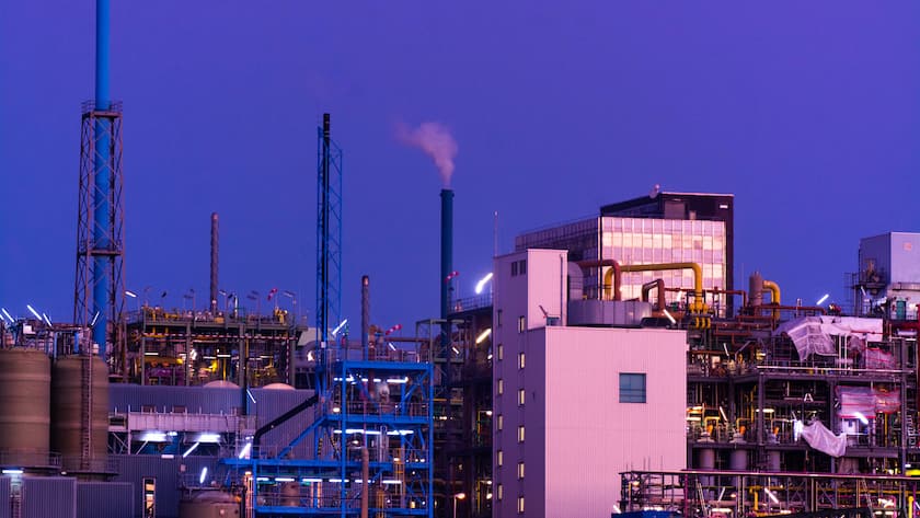 Die chemischen Werke von Bayer in Leverkusen, Deutschland (2023).