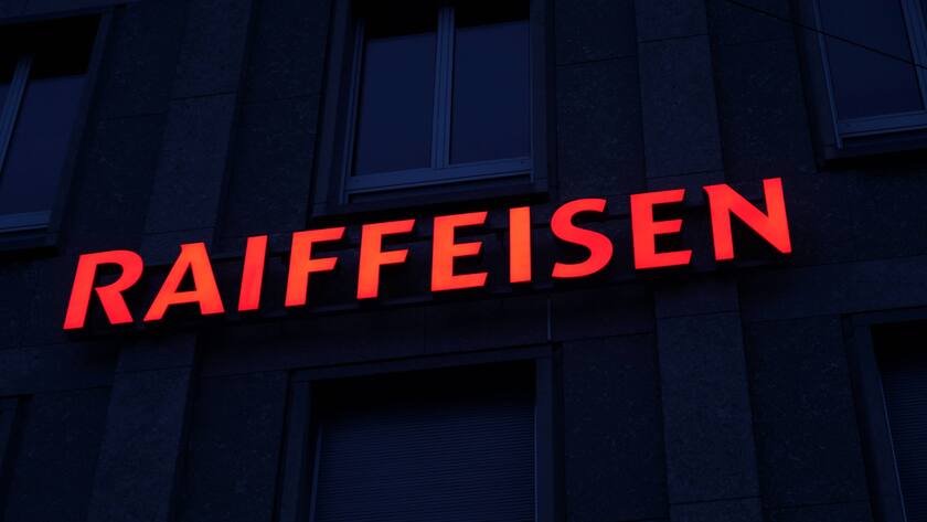 Das Logo der Raiffeisen Schweiz (2023).