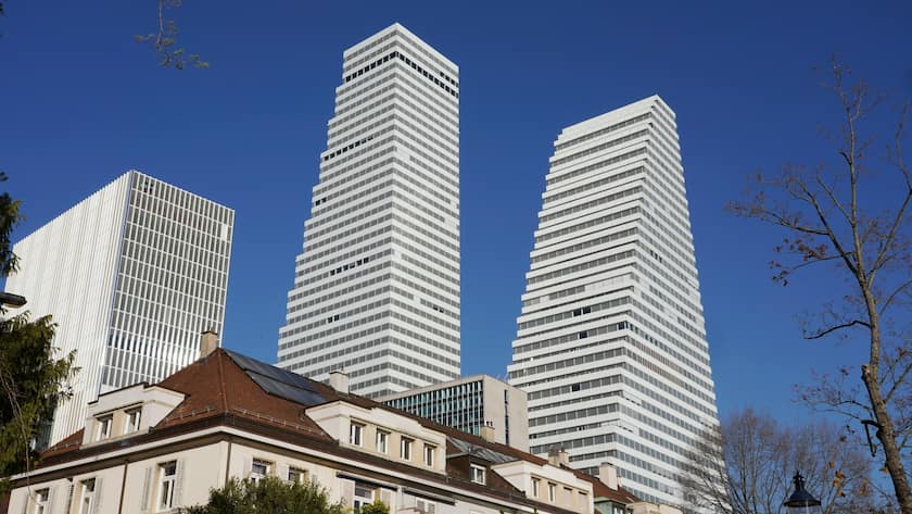 Am Roche-Konzernsitz in Basel.