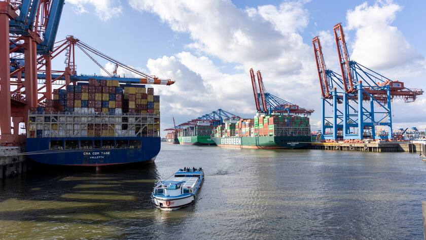 Der Hamburger Hafen.