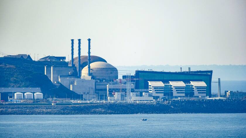 Das Atomkraft in Flamanville in der Normandie, Frankreich (2023).