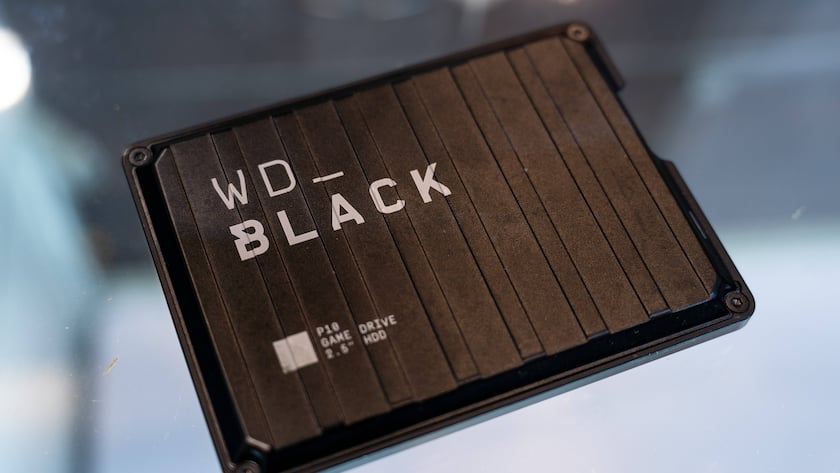 Eine Western Digital WD Black-Festplatte auf dem Hong Kong Computer and Communication Festival.