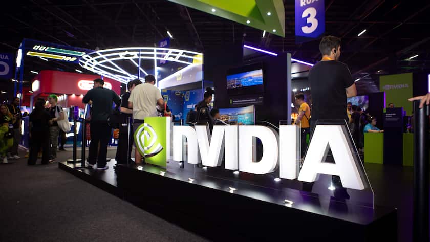 Stand von Nvidia an der Gamescom Latam in Sao Paulo 2026.