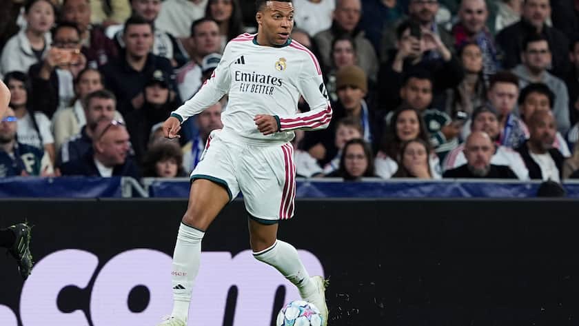 Der französische Fussballspieler Kylian Mbappé im Dress von Real Madrid (2026).