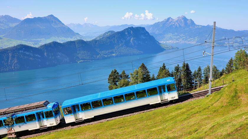 Zahnradbahn auf die Rigi.