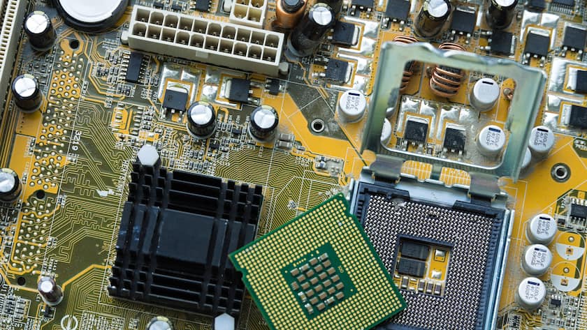 Die Hauptplatine mit CPU eines Computers (Symbolbild).