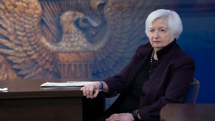 November 18, 2022, Washington, District of Columbia, USA: United States Secretary of the Treasury Janet Yellen attends a meeting hosted by US President Joe Biden with business and labor leaders in the South Court Auditorium at the White House in Washington, DC on Friday, November 18, 2022 Washington USA - ZUMAs152 20221118_zaa_s152_011 Copyright: xChrisxKleponisx