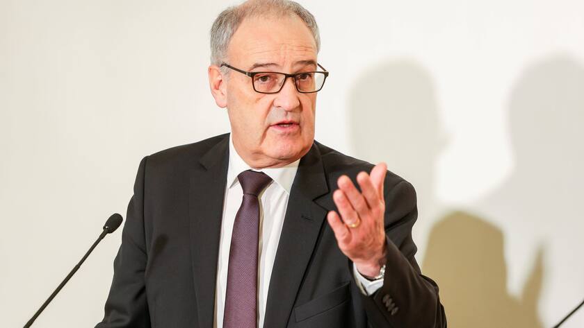 Bundesrat Guy Parmelin in Wien (Februar, 2023).