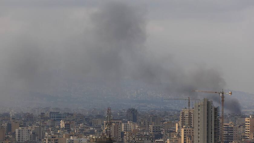 Die israelischen Streitkräfte bombardieren die südlichen Vororte von Beirut, 10. Oktober 2024.