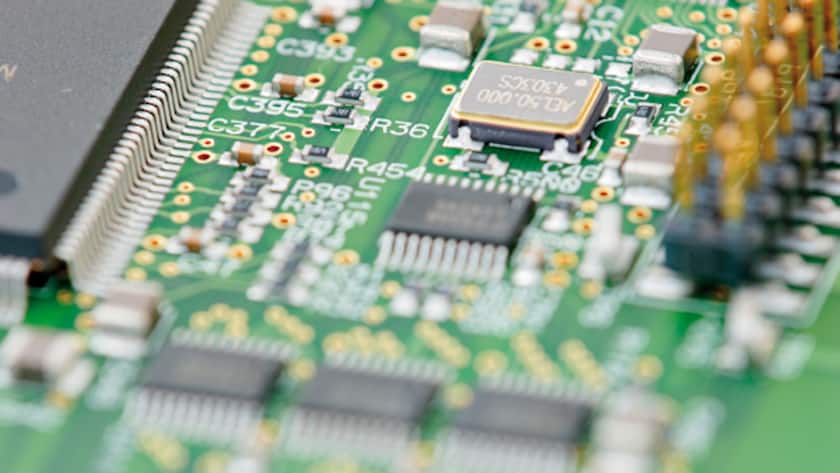 Ein Chip der Hightech-Industriegruppe Cicor.