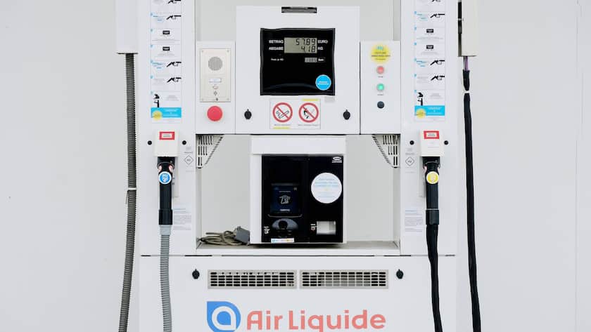 Eine Wasserstofftankstelle von Air Liquide.