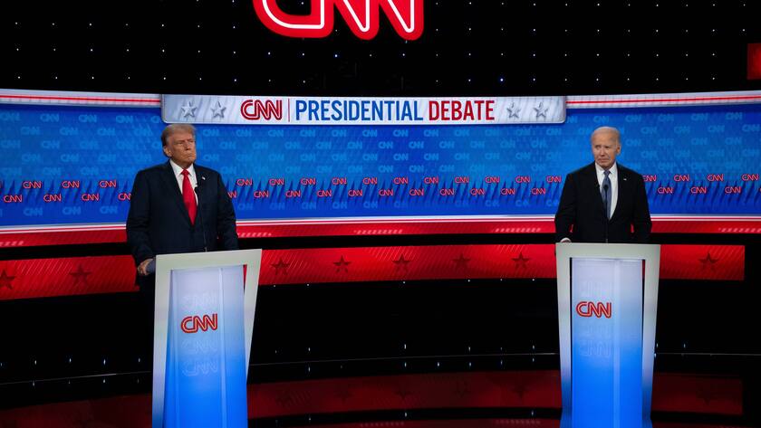 TV-Duell zwischen Donald Trump und Joe Biden in Atlanta am 27. Juni 2024.