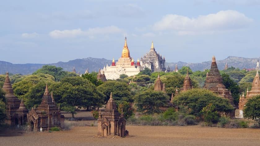 Tempelanlage von Bagan in Burma/Myanmar.