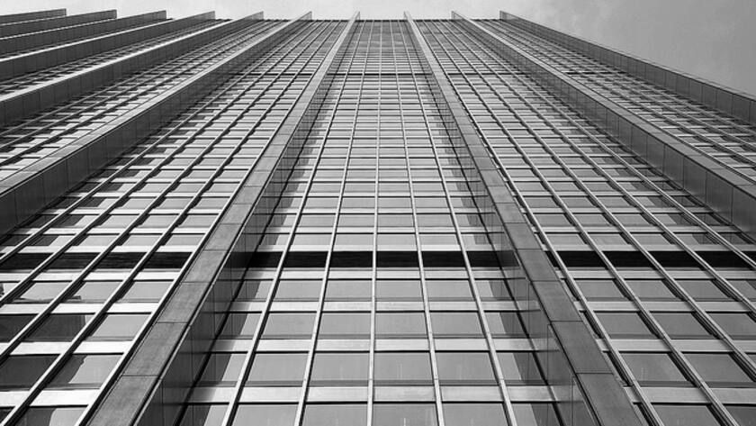 Der One Chase Manhattan Plaza-Wolkenkratzer in New York.