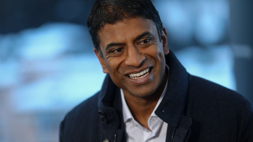 Novartis-Chef Vas Narasimhan bei einem Interview am WEF 2020 in Davos.
