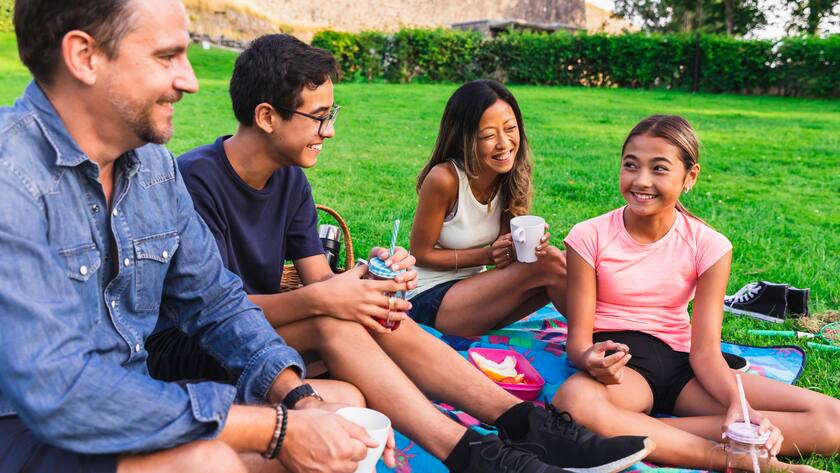 Eine Familie beim Picknick (2023).