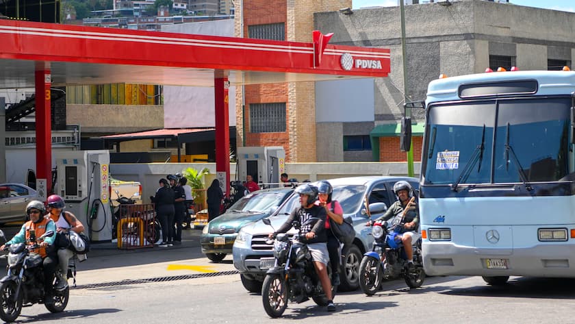 Tankstelle in Caracas, der Hauptstadt von Venezuelas.
