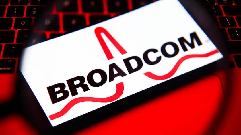 Das Logo des Technologiekonzerns Broadcom.